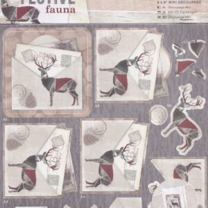 docrafts festive fauna 8x8 mini decoupage