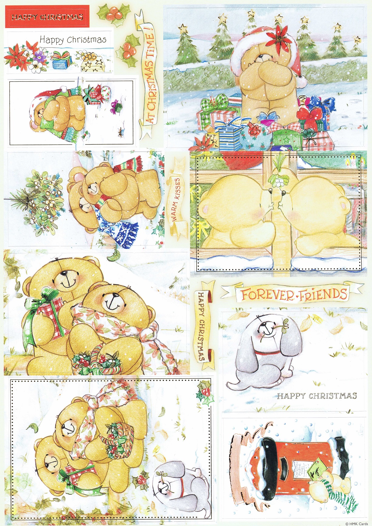 docrafts forever friends a4 topper pack winter warmers
