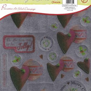 docrafts henbury lane a4 foiled decoupage poinsettia gifts
