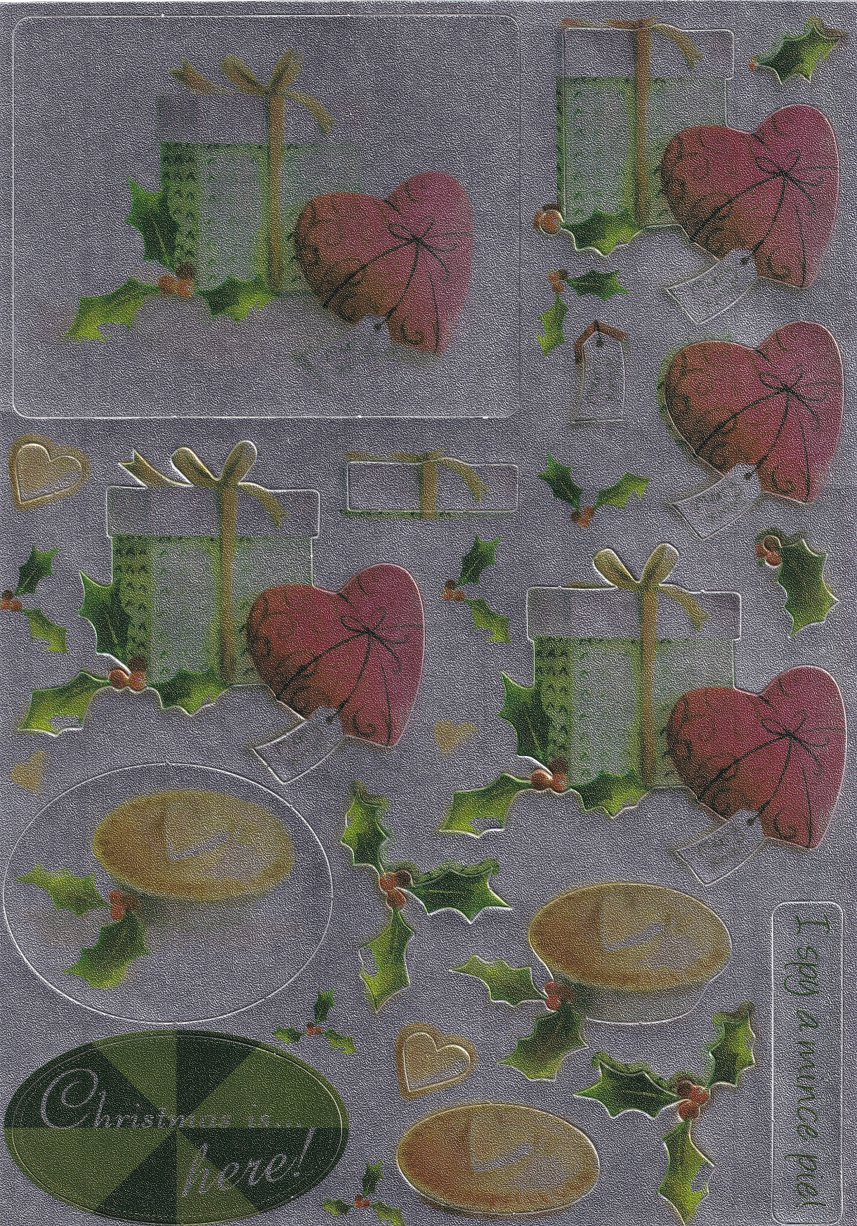 docrafts henbury lane a4 foiled decoupage poinsettia gifts