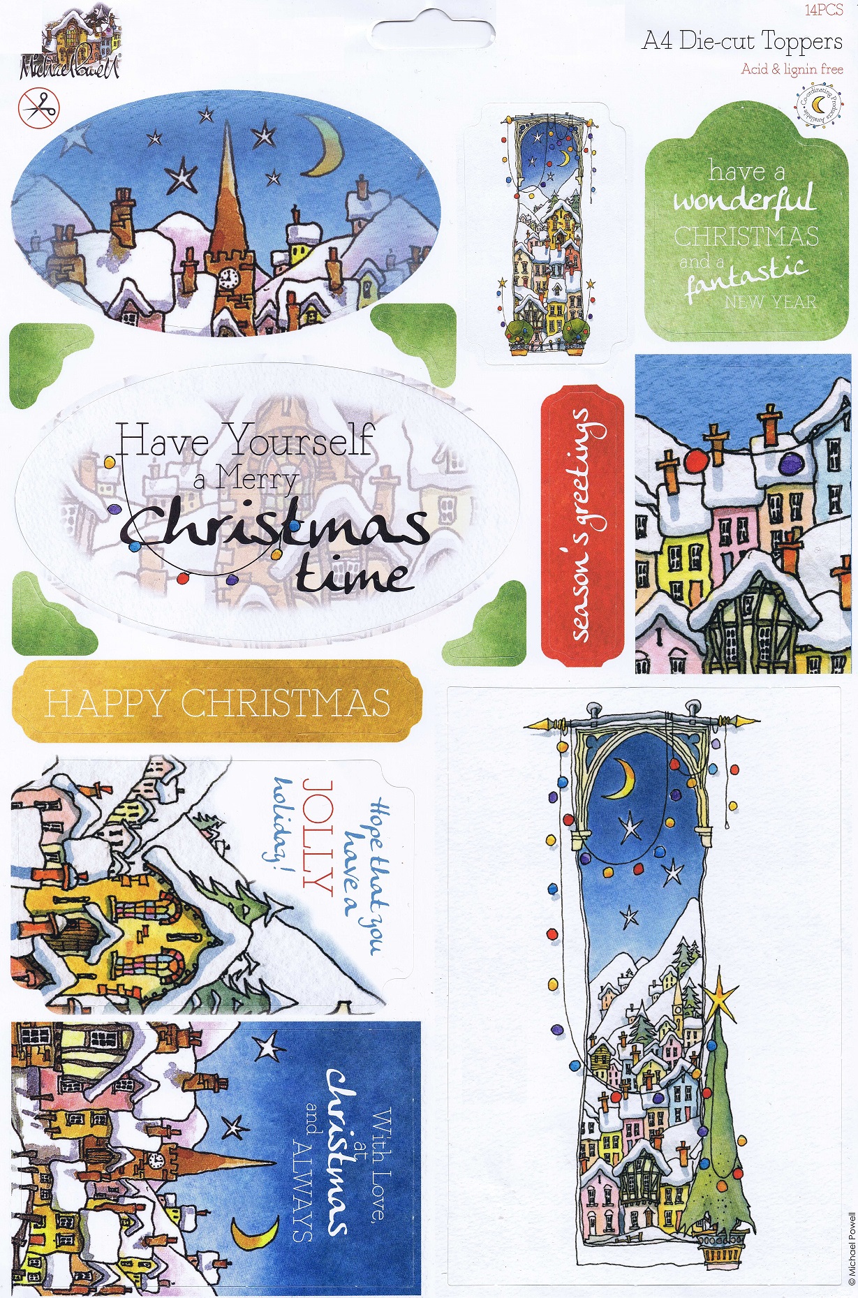 docrafts michael powell white christmas topper sheet