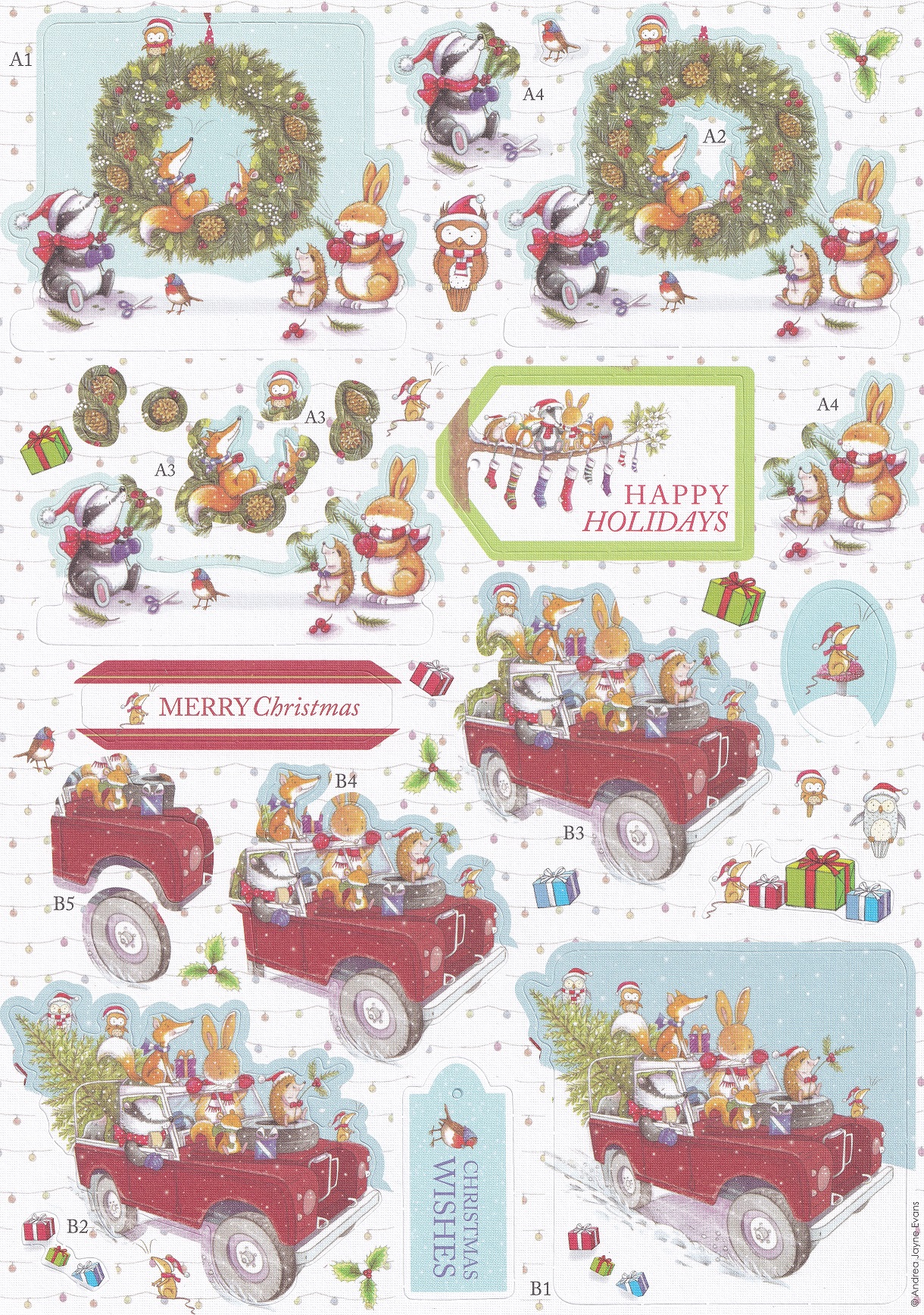 docrafts pippinwood christmas a4 decoupage pack days out