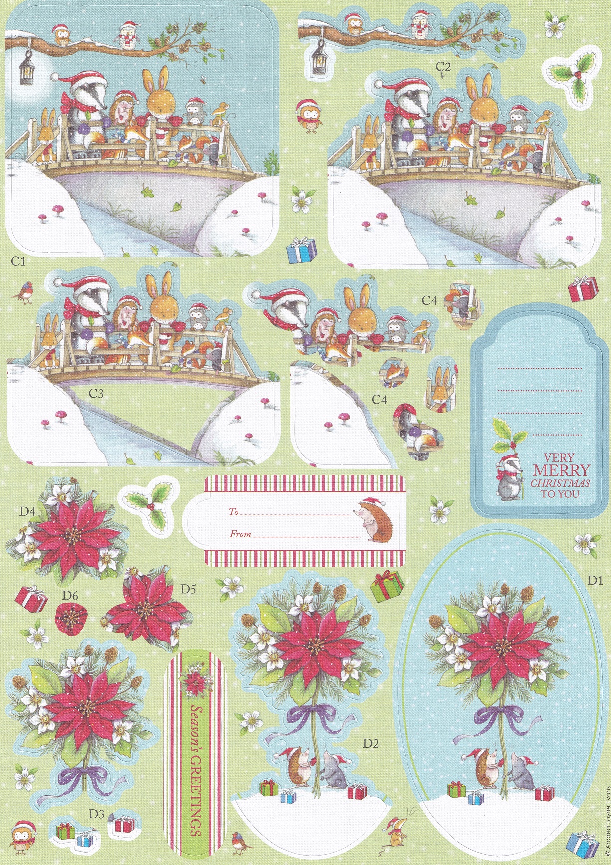 docrafts pippinwood christmas a4 decoupage pack days out