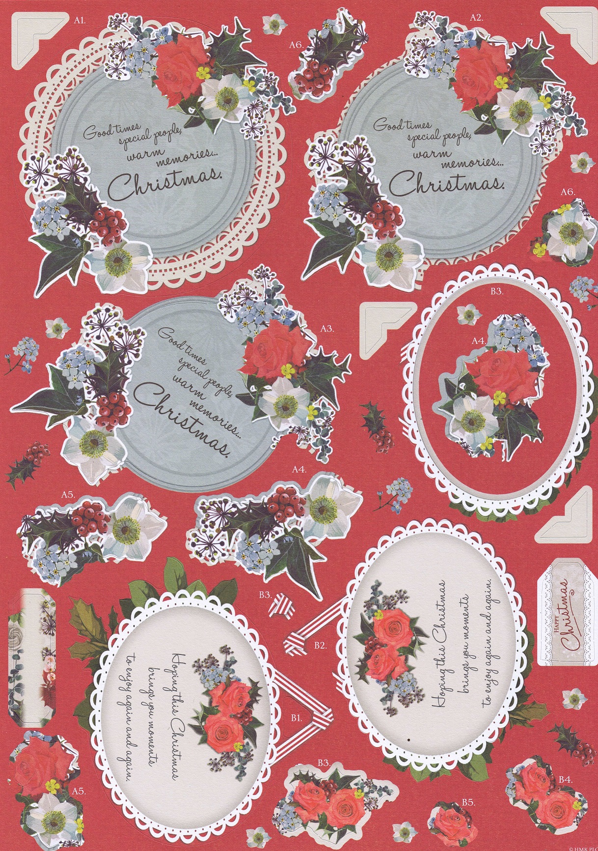 docrafts pocket full of posies a4 decoupage kit
