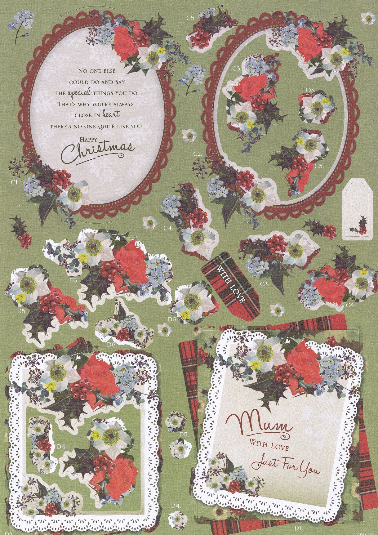 docrafts pocket full of posies a4 decoupage kit