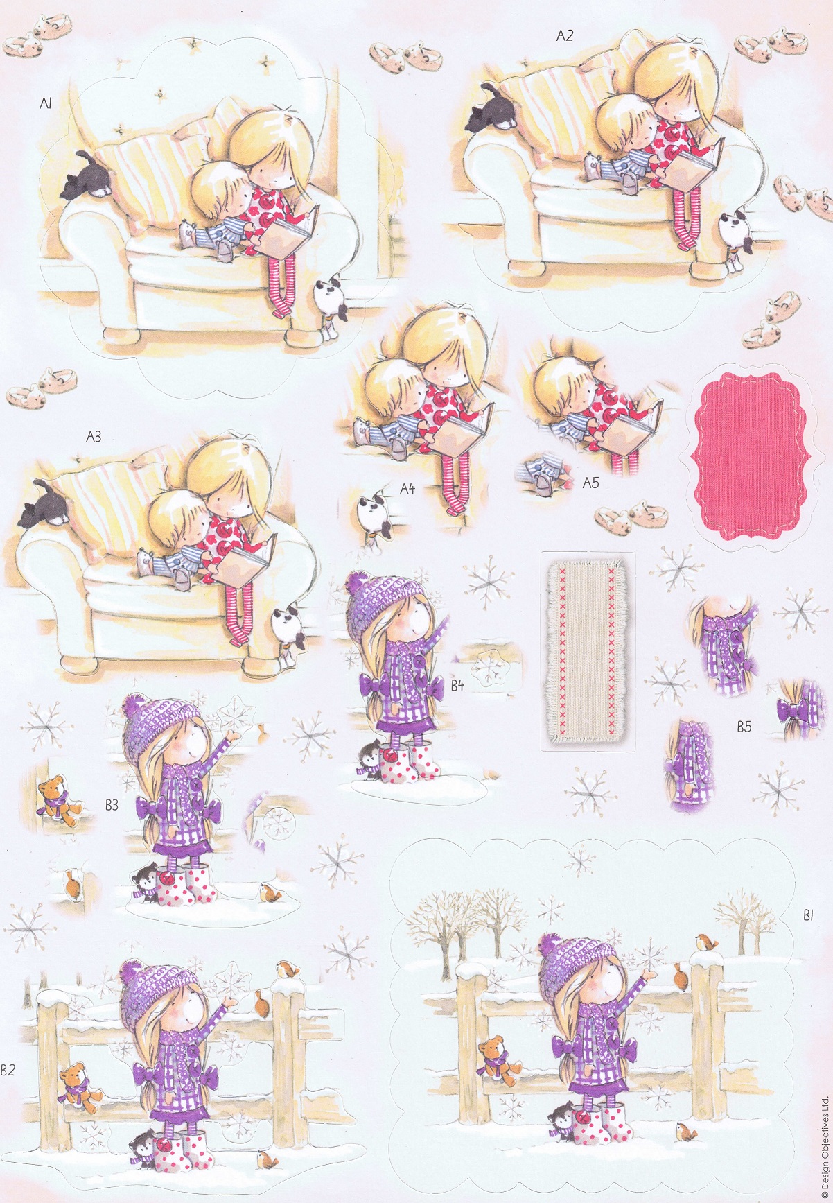 docrafts tilly daydream swing a4 decoupage pack