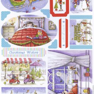 docrafts tulip santa's coming die cut toppers