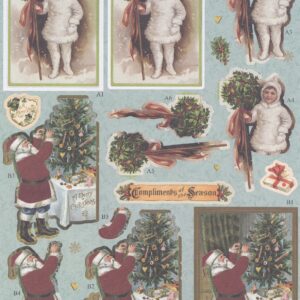 docrafts victorian christmas a4 decoupage pack holly