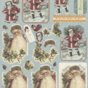 docrafts victorian christmas a4 decoupage pack santa