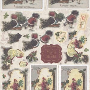 docrafts victorian christmas a4 decoupage pack sleigh