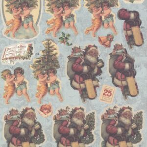 docrafts victorian christmas a4 decoupage pack trees