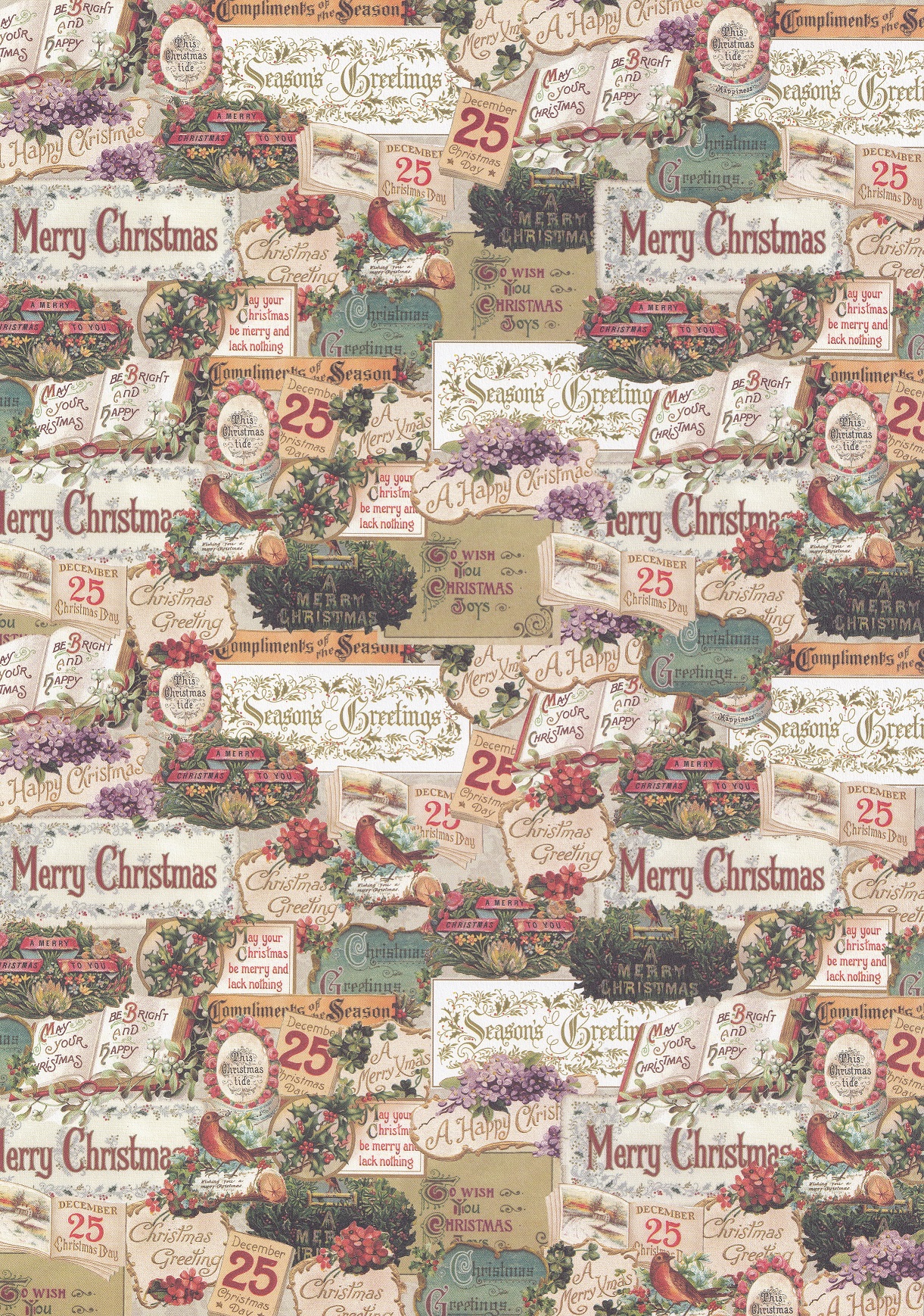 docrafts victorian christmas a4 decoupage pack trees