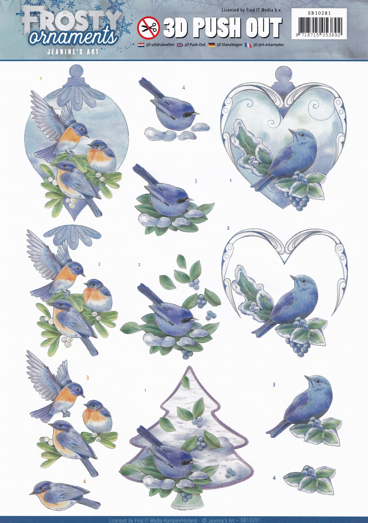 jeanine's art frosty ornaments 3d decoupage sheet