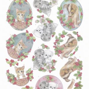 jeanine's art lovely christmas 3d decoupage sheet