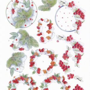 jeanine's art winter classics 3d decoupage sheet