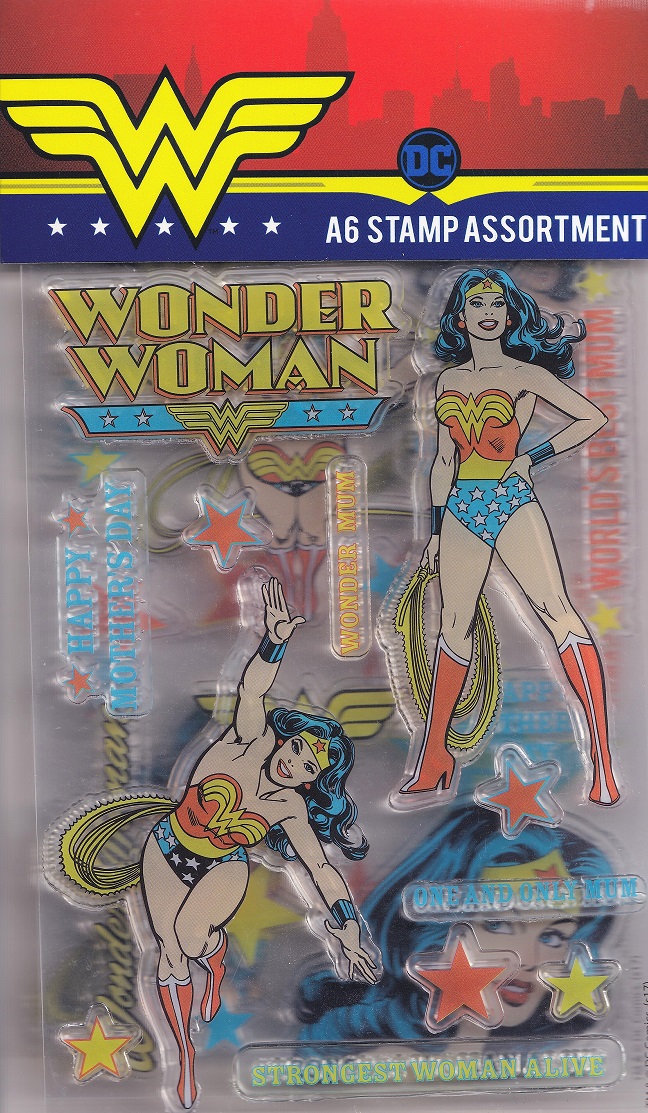 avec wonder woman clear acrylic stamp set (3 sheets)