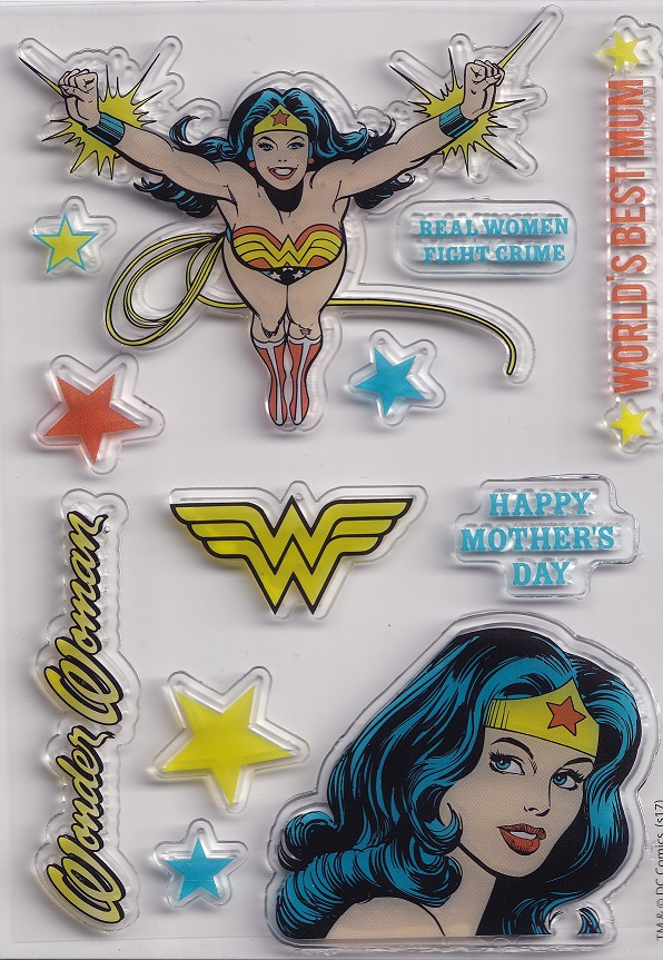 avec wonder woman clear acrylic stamp set (3 sheets)