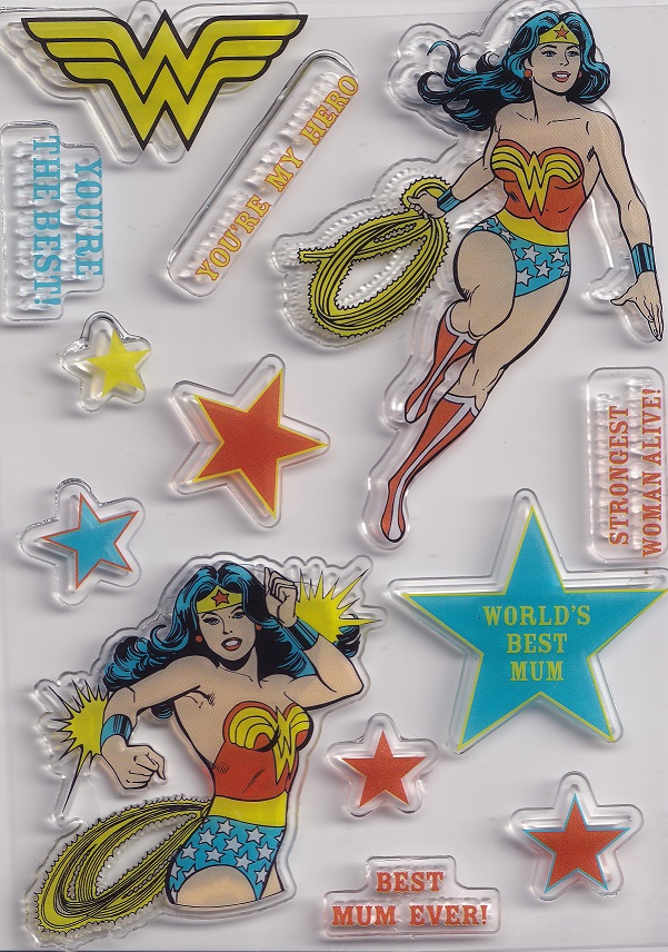 avec wonder woman clear acrylic stamp set (3 sheets)