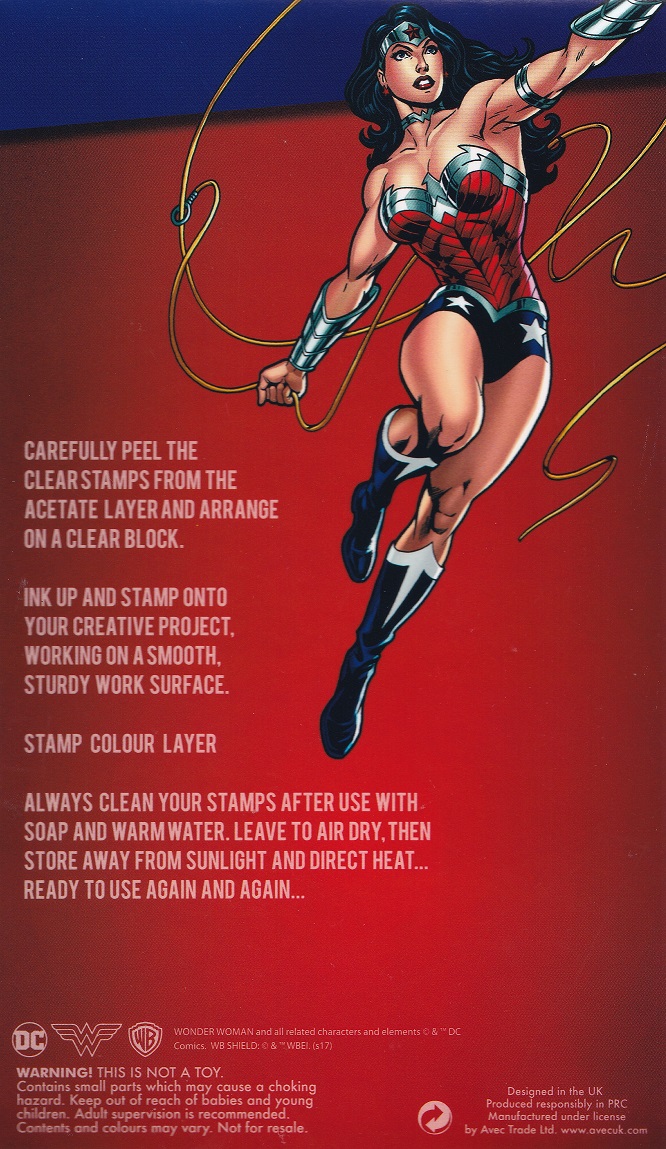 avec wonder woman clear acrylic stamp set (3 sheets)