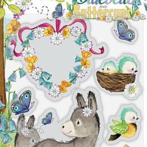 craft consortium bluebells & buttercups clear acrylic stamps donkey