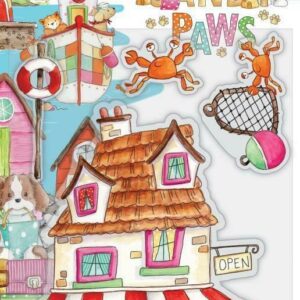 craft consortium sandy paws clear acrylic stamps fresh fish