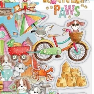 craft consortium sandy paws clear acrylic stamps sand castle