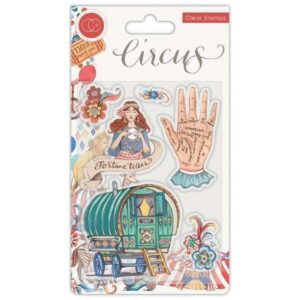 craft consortium the circus fortune teller clear stamps