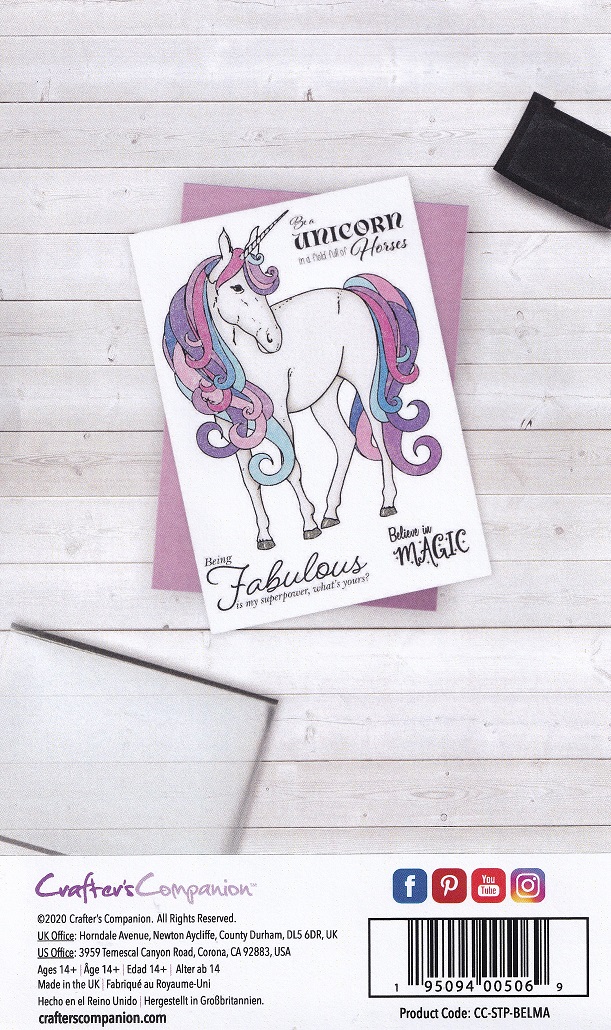 crafters companion believe in magic stamp set