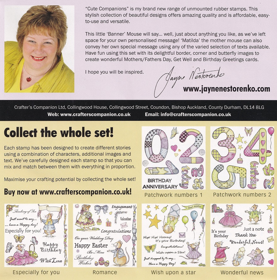 crafters companion cute companions especially for you stamp set