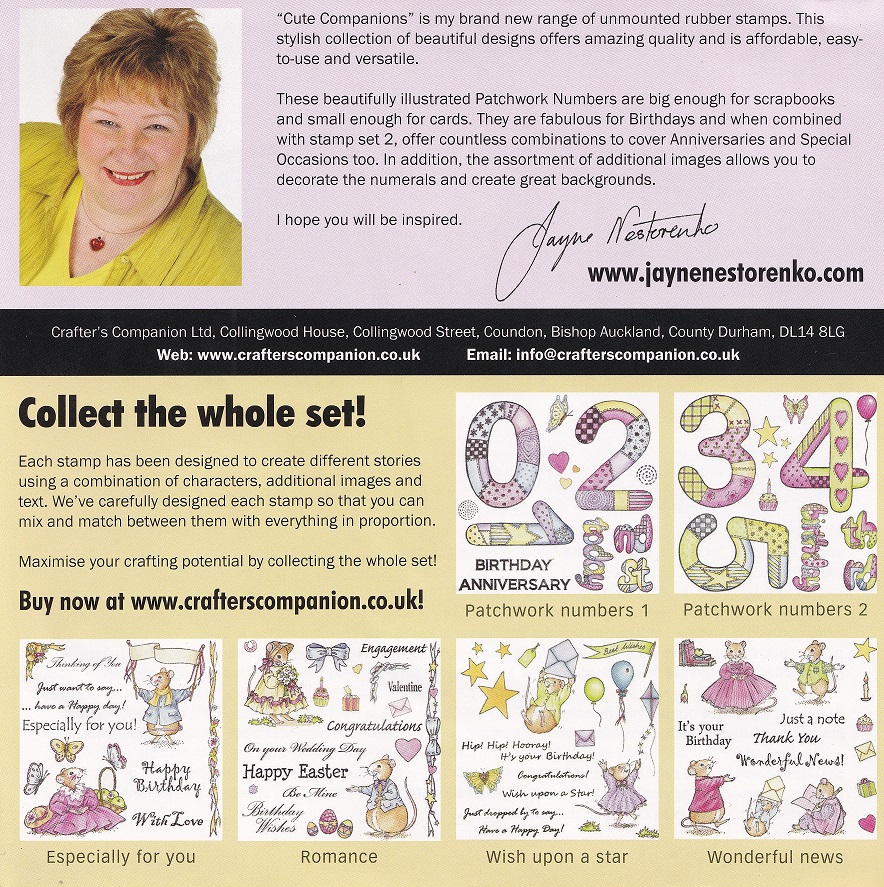 crafters companion cute companions patchwork numbers set 1