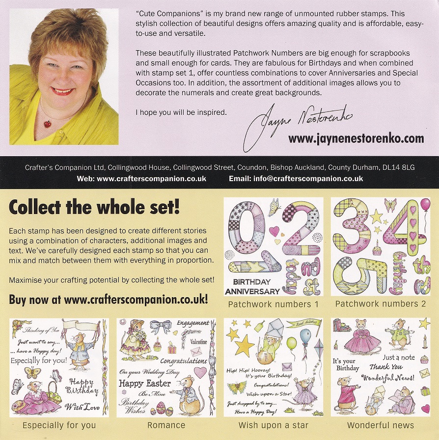 crafters companion cute companions patchwork numbers set 2