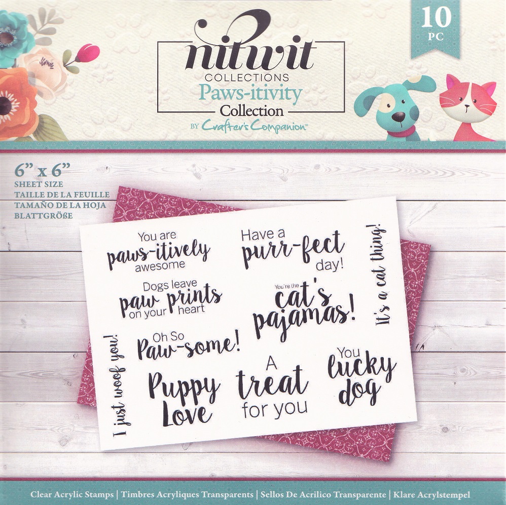 crafters companion nitwit collections paws itivity clear acrylic stamp set