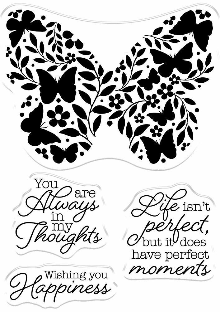 crafters companion perfect butterfly stamp set