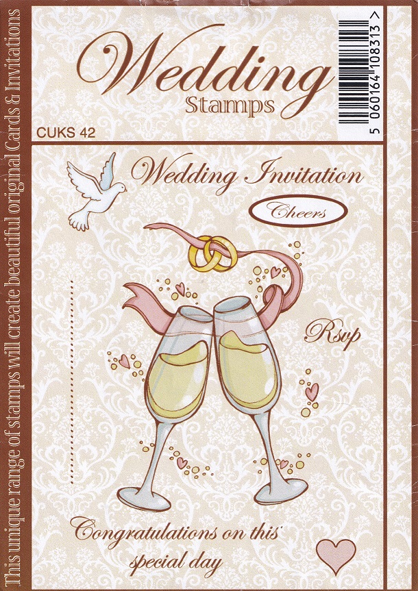 crafts uk cheers rubber stamp