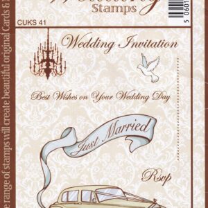 crafts uk just married rubber stamp