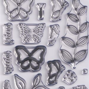 craftwork cards butterflies & blooms stamp set