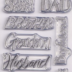 craftwork cards just for him sentiment stamps