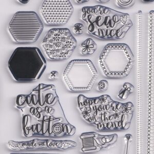 craftwork cards pretty patchwork stamp set
