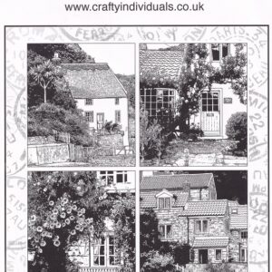 crafty individuals four country cottages rubber stamps