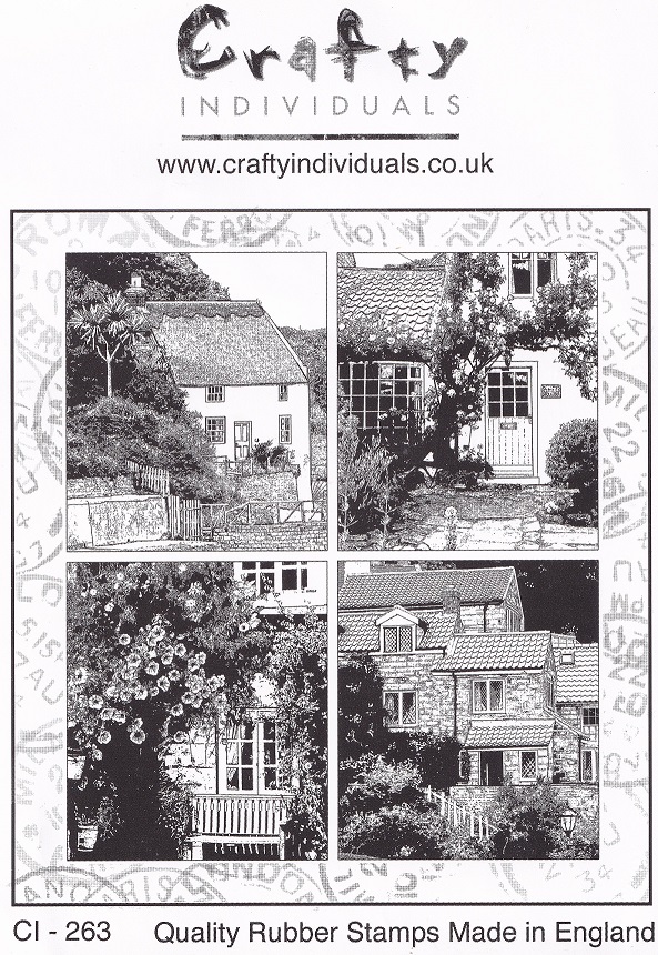 crafty individuals four country cottages rubber stamps