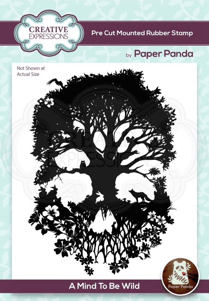 creative expressions a mind to be wild rubber stamp