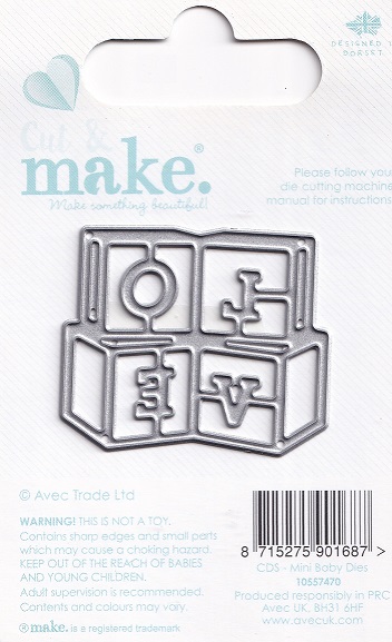 cut & make mini baby dies love blocks