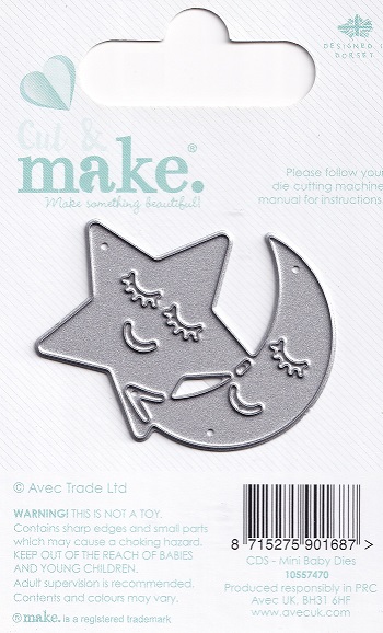 cut & make mini baby dies moon & star 1