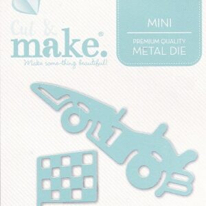 cut & make mini baby dies racing car & flag