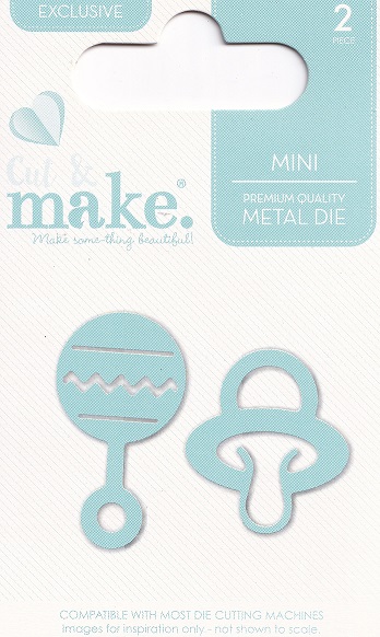 cut & make mini baby dies rattle & dummy