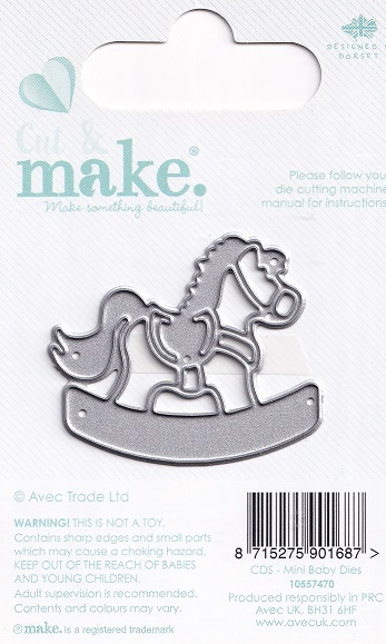 cut & make mini baby dies rocking horse