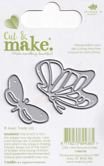 cut & make mini botanical dies butterflies