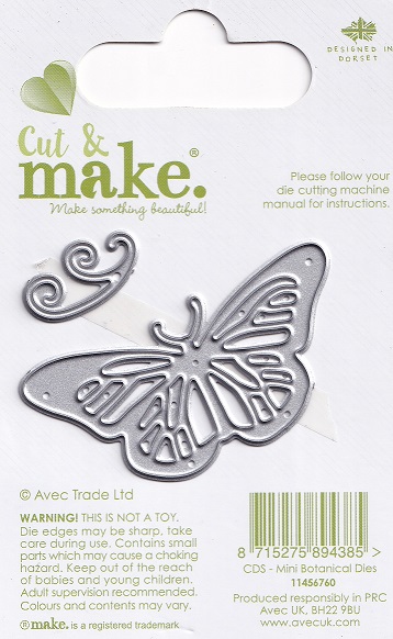 cut & make mini botanical dies butterfly