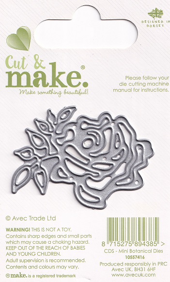 cut & make mini botanical dies rose