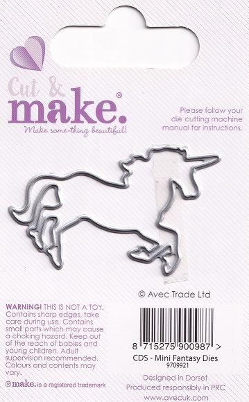 cut & make mini fantasy die unicorn